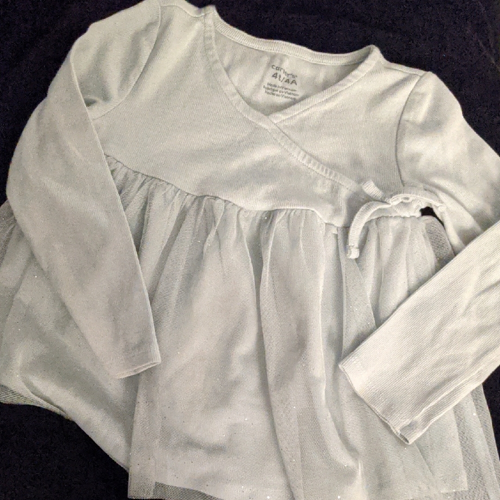 Cat & Jack Light Gray Long Sleeve Top